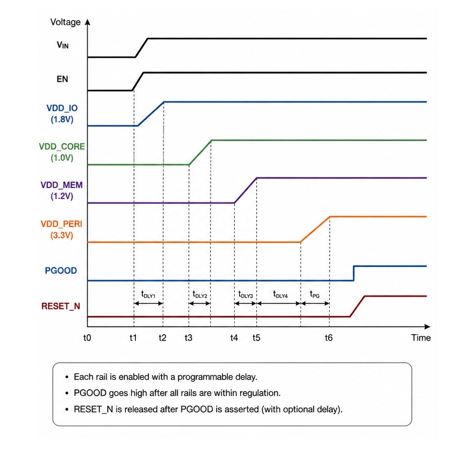 PMIC Power Sequencing Timing Diagram